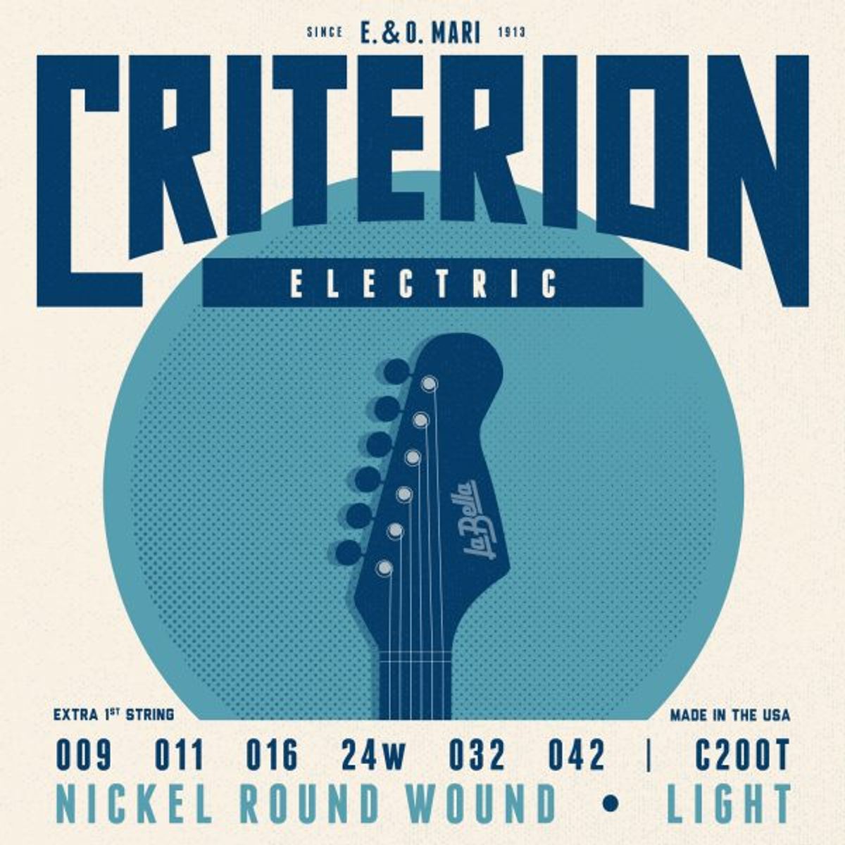 La Bella C200T Criterion Electric Guitar - Light 9-42