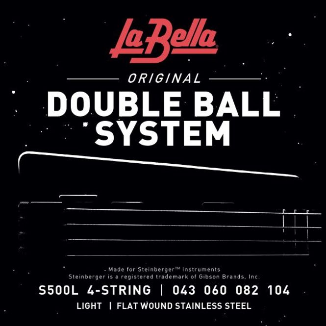 Hovedbilde La Bella S500L Double Ball Bass Flat Wound - ...