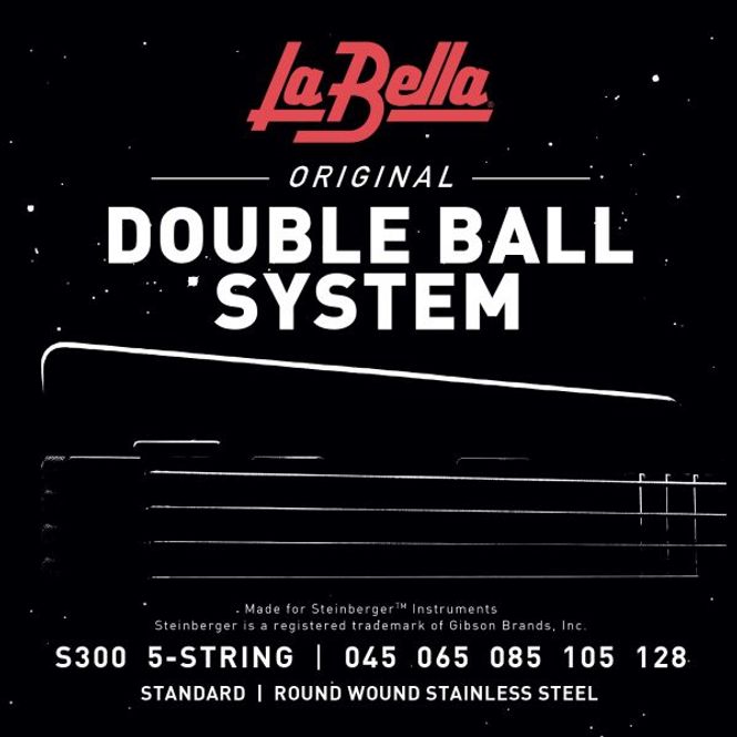 Hovedbilde La Bella S300 Double Ball 5-String Bass - 45-128