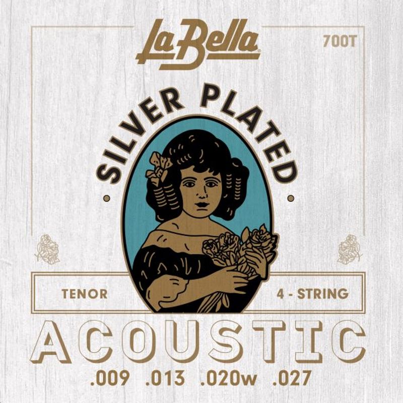 La Bella 700T Tenor Guitar, Silver-Plated