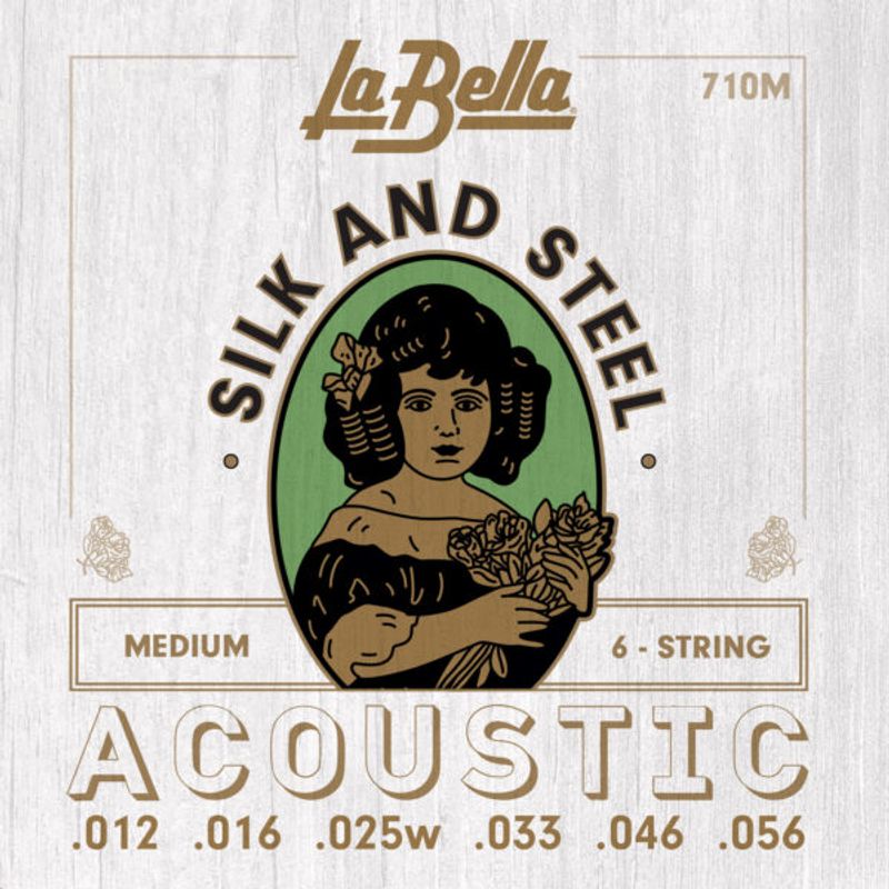 La Bella 710L Silk & Steel Acoustic Guitar - Medium 12-56