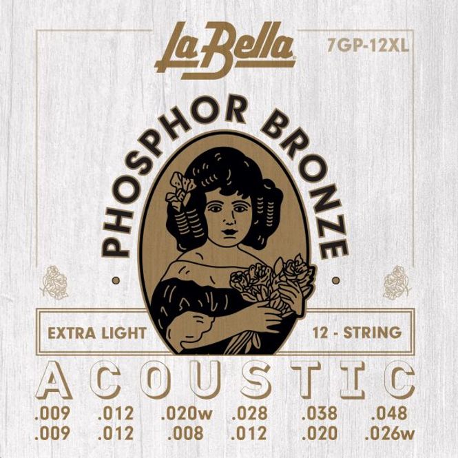 Hovedbilde La Bella 7GP-12XL 12-String Acoustic Phosphor ...