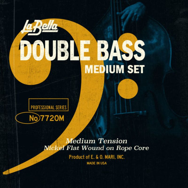 La Bella 7720M Double Bass, Flat Wound on Rope Core - Medium