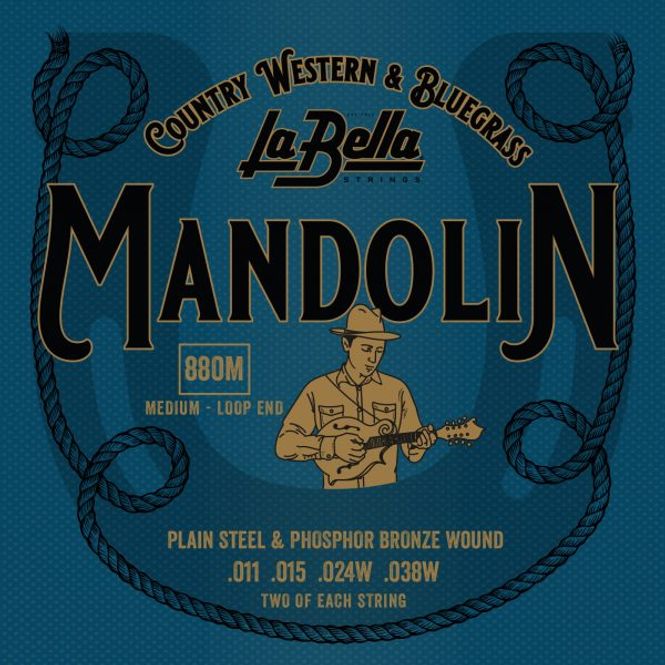 Hovedbilde La Bella 880M Mandolin, Phosphor Bronze - Medium