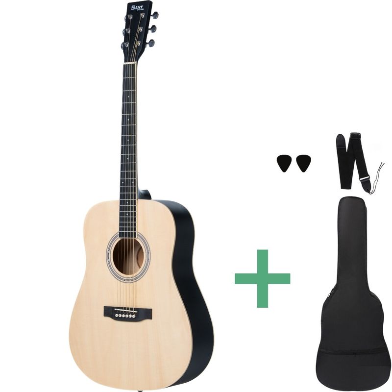 Sant Guitars AC-84L SNA venstrehendt-stålstrengsgitar satin nature