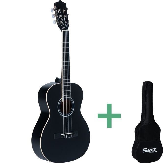 Hovedbilde Sant Guitars CJ-36 SBK spansk barne-gitar black