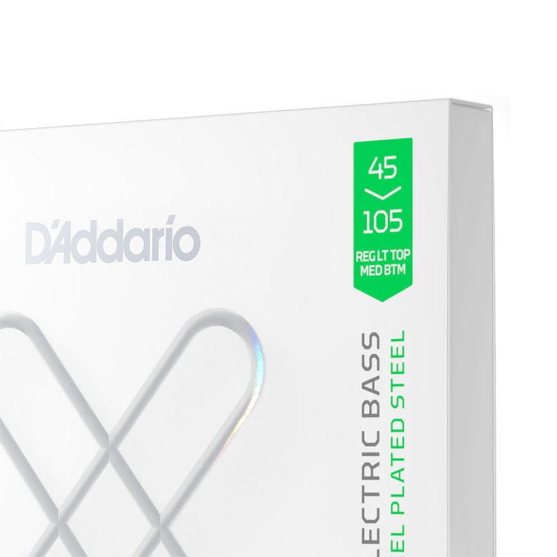 D'Addario XSB45105 Strängset Elbass XSB Coated Nickel Steel 45-105