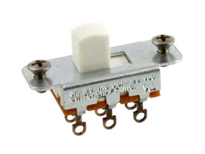 Hovedbilde Allparts Switchcraft On-On Slide Switch White