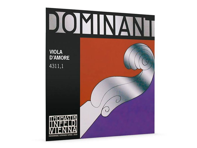 Thomastik TH-4311-1 Dominant viola d'amore string D-1, aluminum flat wound, synthetic core core