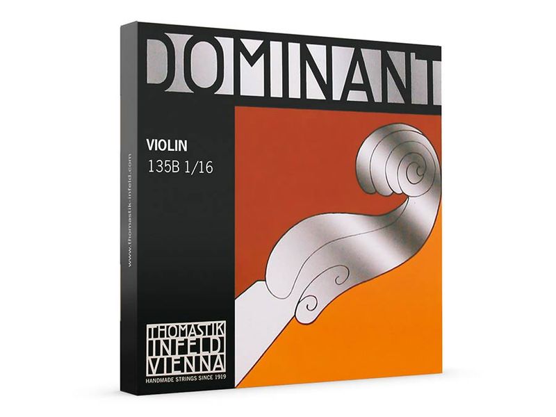Thomastik TH-135B-16 Dominant violin string set 1/16, synthetic core, includes TH-129-16