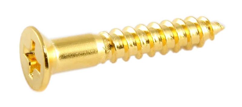 Allparts bulk pack of 50 bridge mounting screws, #8 x 1