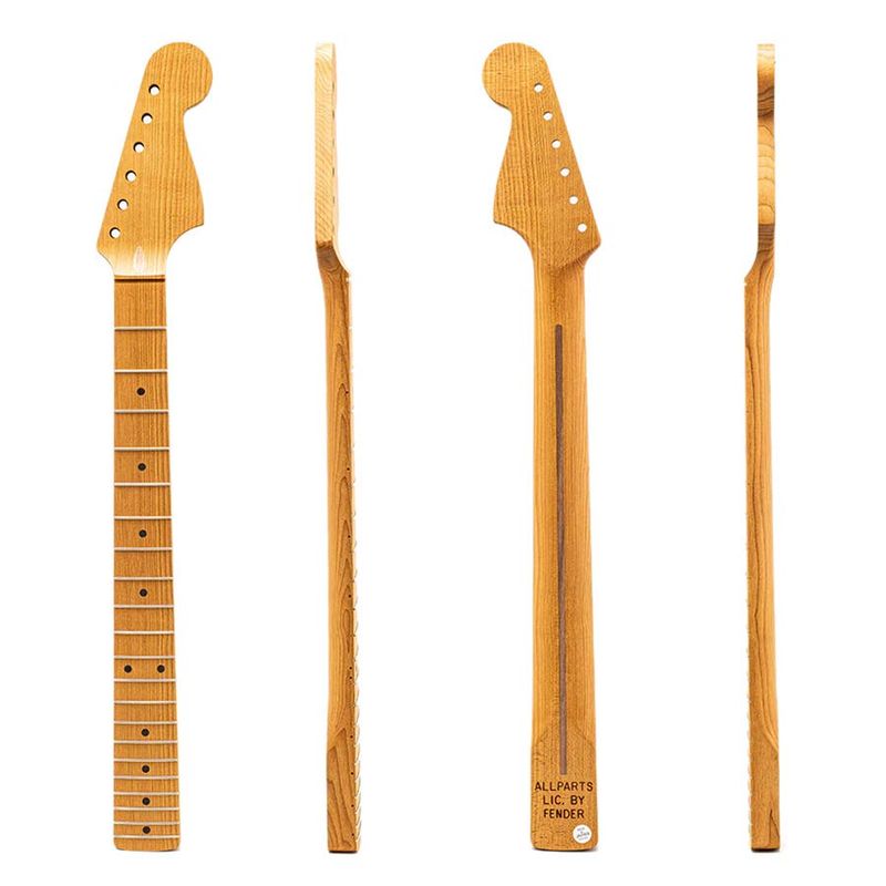 Allparts Select ltd VIN-MOD replacement neck for Jazzmaster, quartersawn roasted maple, unfinished