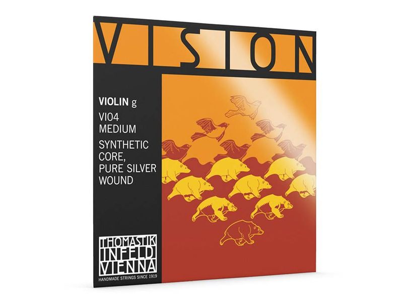 Thomastik VI-04 Vision violin string G-4 4/4 medium, synthetic core, silver wound