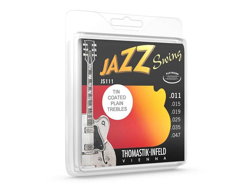 Thomastik THJS-111T Jazz Swing string set electric, nickel flatwound, 011T-015T-019-025-035-047 tinplated trebles