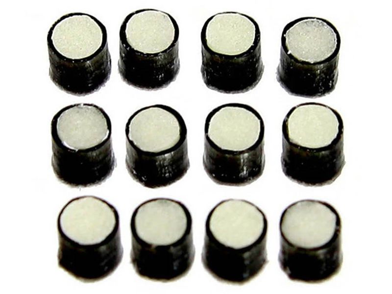 Allparts 2.3mm side dots, glow-in-the-dark with black ring, 12pcs