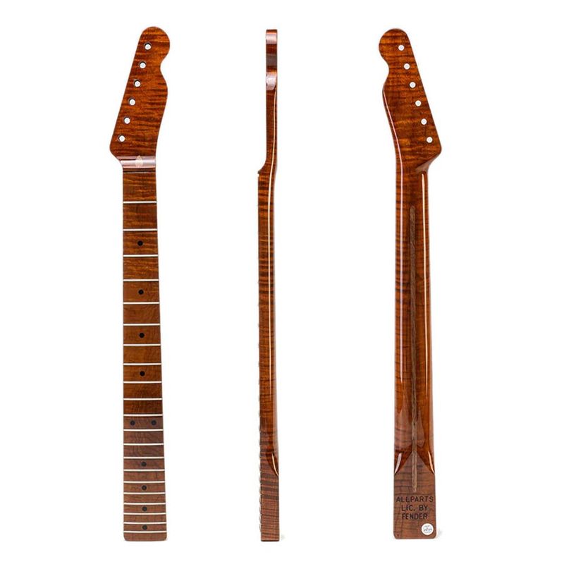Allparts Select ltd VIN-MOD replacement neck for Telecaster, AAA+ roasted flamed maple, nitro finish