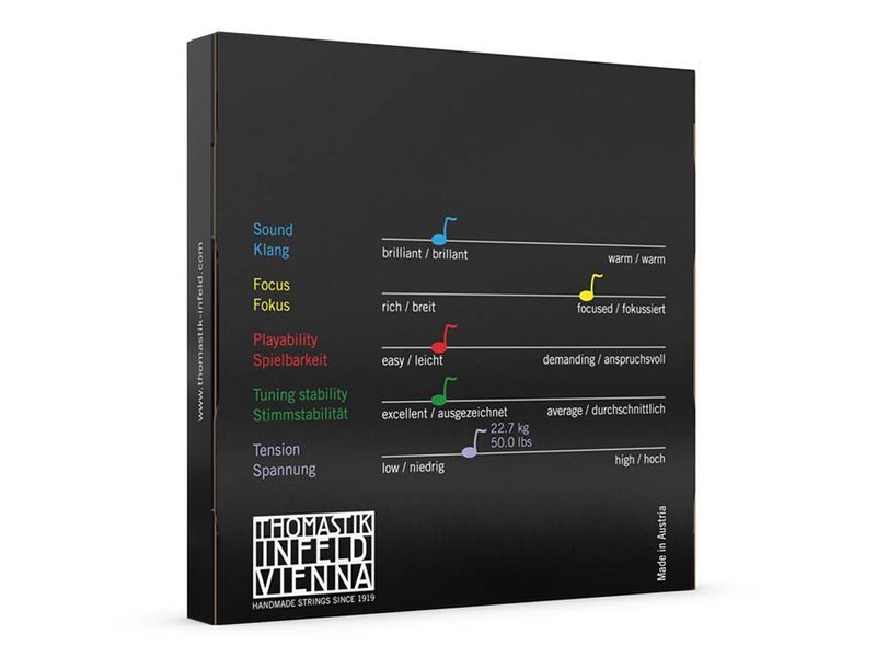 Thomastik VI-100 Vision violin string set 4/4 medium, includes VI-02, VI-03A