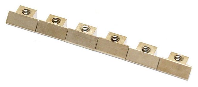 Hovedbilde Allparts Bridge Saddles Nickel 6-p