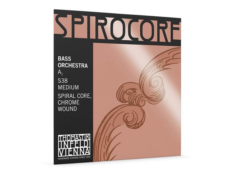 Thomastik THS-38 Spirocore double bass string A-3 4/4 (string length 110cm) medium, spiral core, chrome