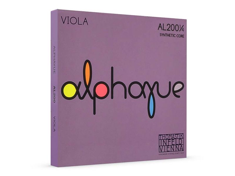 Thomastik THAL-200-14 Alphayue viola string set 1/4 medium, synthetic core