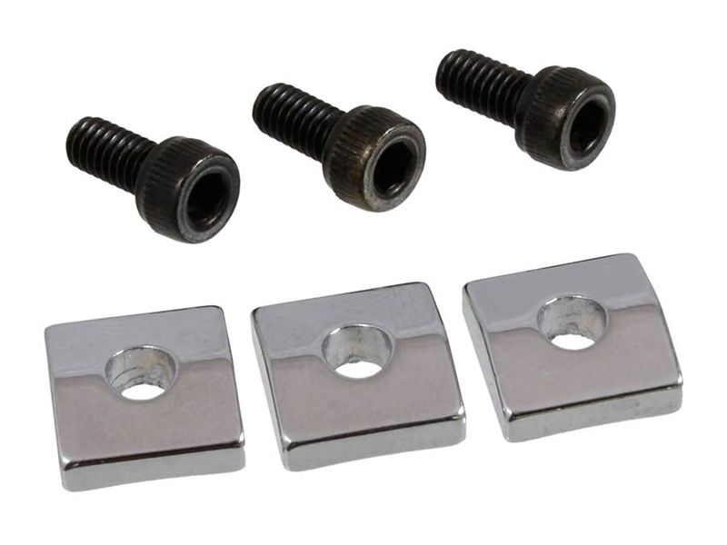Allparts Chrome Nut Blocks 3-p