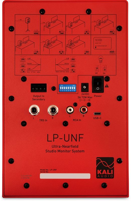 Kali Audio 4 Inch 2-Way Ultra Nearfield powered loudspeaker system w/Bluetooth - Red