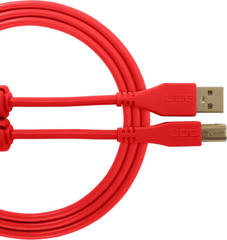 UDG Gear Ultimate Audio Cable USB 2.0 A-B Röd rak 2m