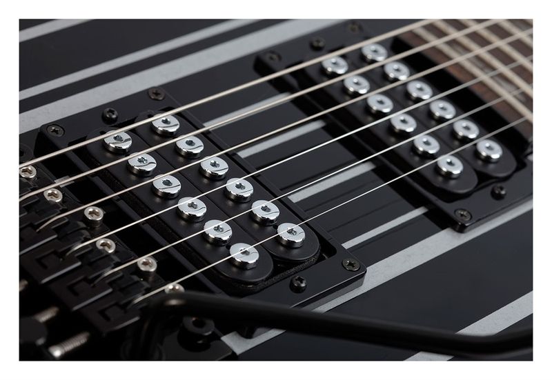 Schecter Synyster Standard Gloss Black with Silver Pin Stripes