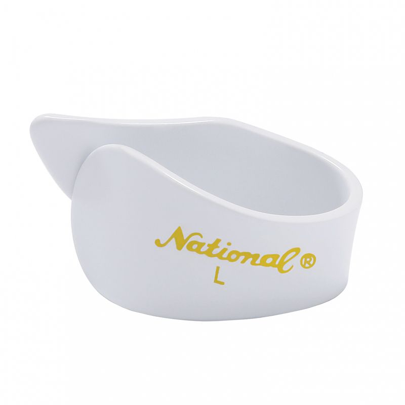 D'Addario NP8W PW National Thumb pick, Large, Celluloid White