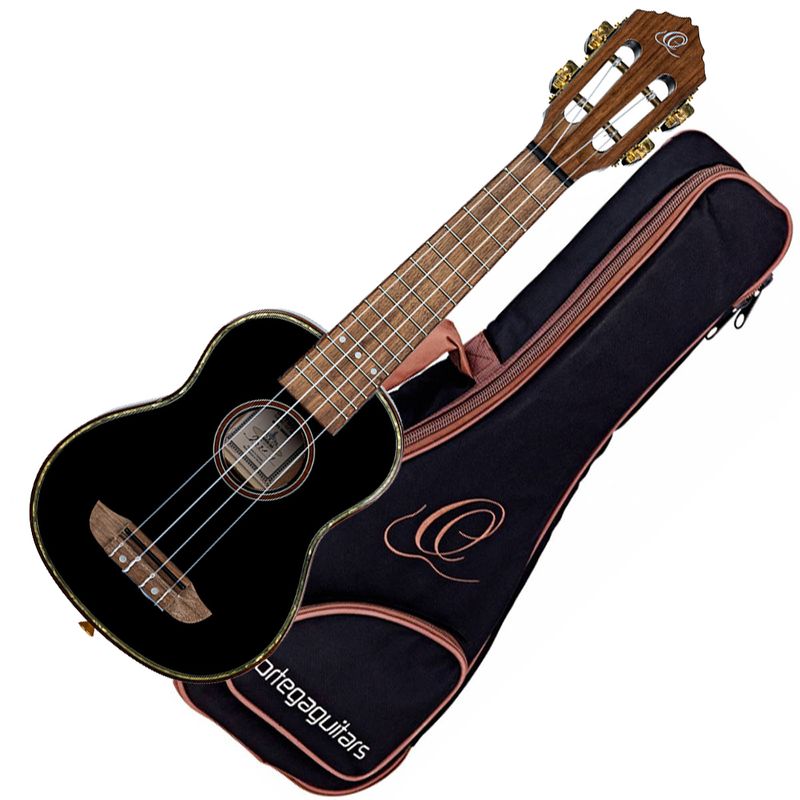 Ortega RUOX-SO Sopran Ukulele Black m/bag