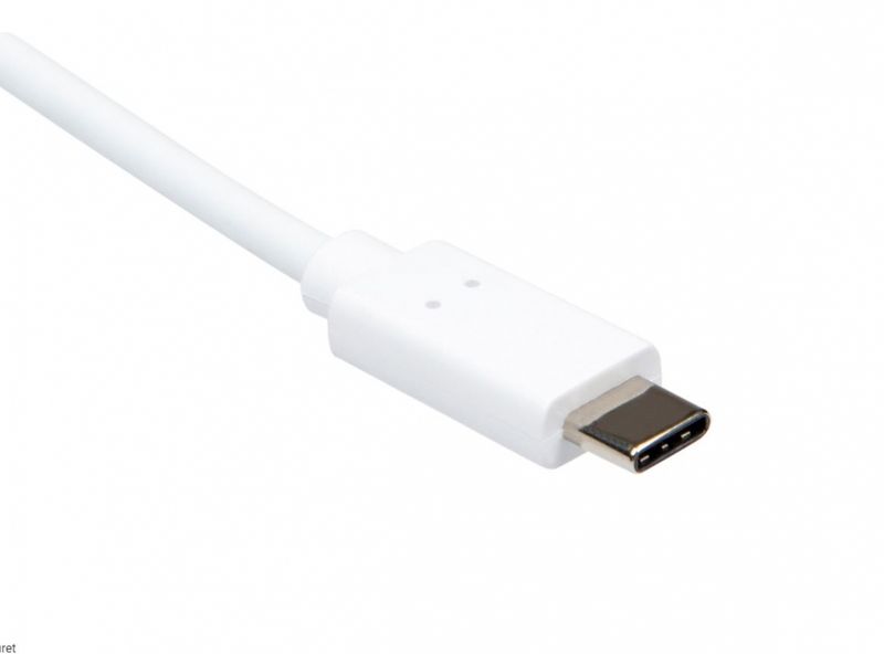 HED USB A 3.0 male to USB C male Hvit 3m