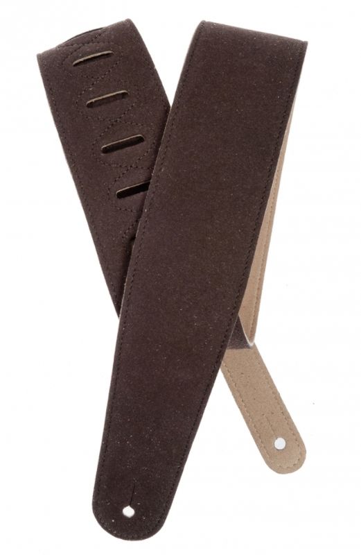Daddario Skinnreim 25SS01-DX - Suede Leather Strap 64 mm - Brown