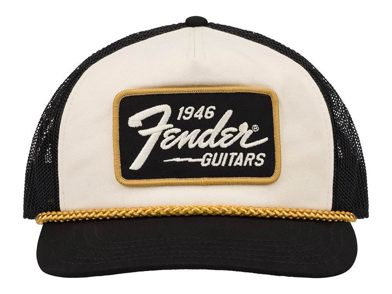 Fender Caps 1946 gold braid hat cream/black