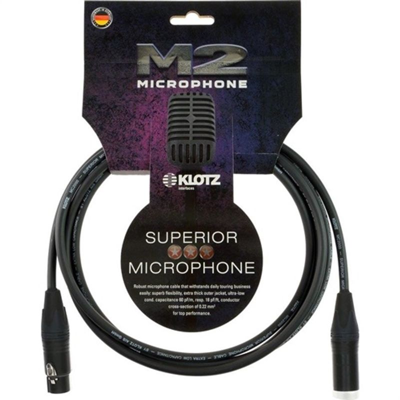 Klotz M2 Superior mic cable Neutrik XLR/XLR 7,5 m