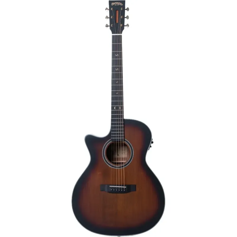 Santana Superb G94 LEFT BRS stålstrengsgitar, venstrehendt brown burst 