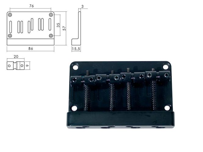 Hovedbilde Boston BB-304-B bridge tailpiece 