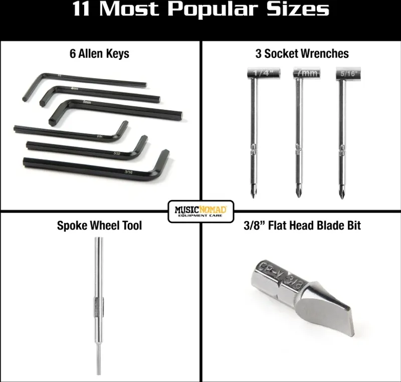 MusicNomad MN235 Premium Wrench Truss Rod Set