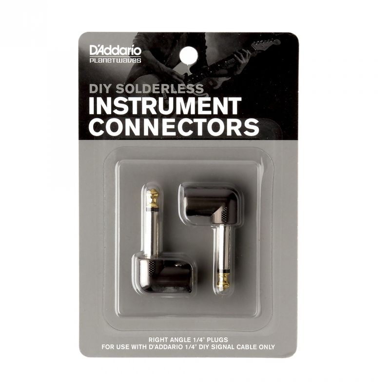 D'Addario PW-GRAP-2 1/4-tum Teleplugg vinklad (2-pack)