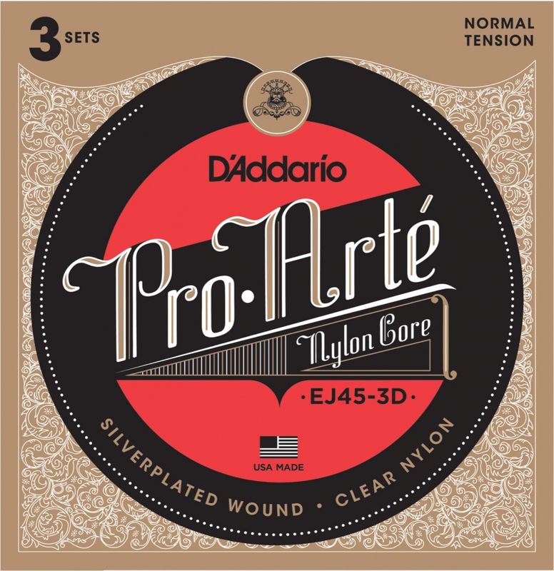 Daddario EJ45-3D Nylon Strenger 3-Pack