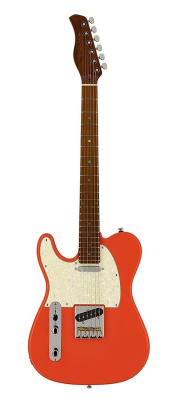 Sire T7L/FRD Larry Carlton lefty electric guitar T-style fiesta red