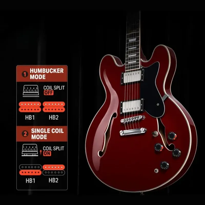 Donner DJP-1000R el-gitar red