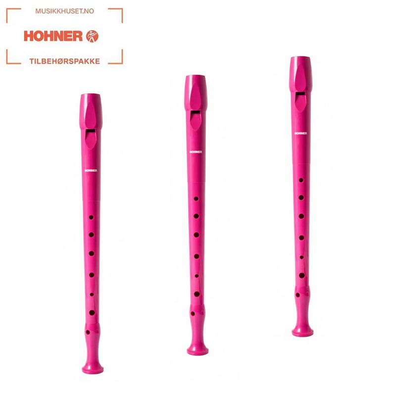 Hohner Blokkfløyte Rosa 3-Pakke