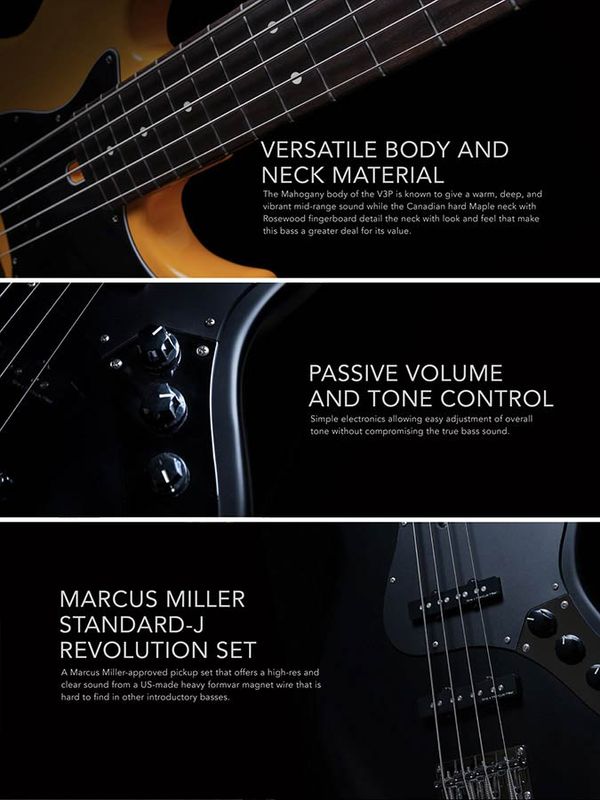 Sire V3P 4/RS Marcus Miller 4-string passive bass guitar red satin