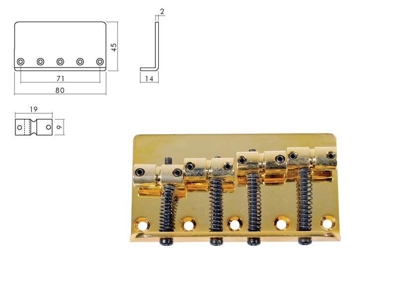 Boston BB-104-G bridge-tailpiece