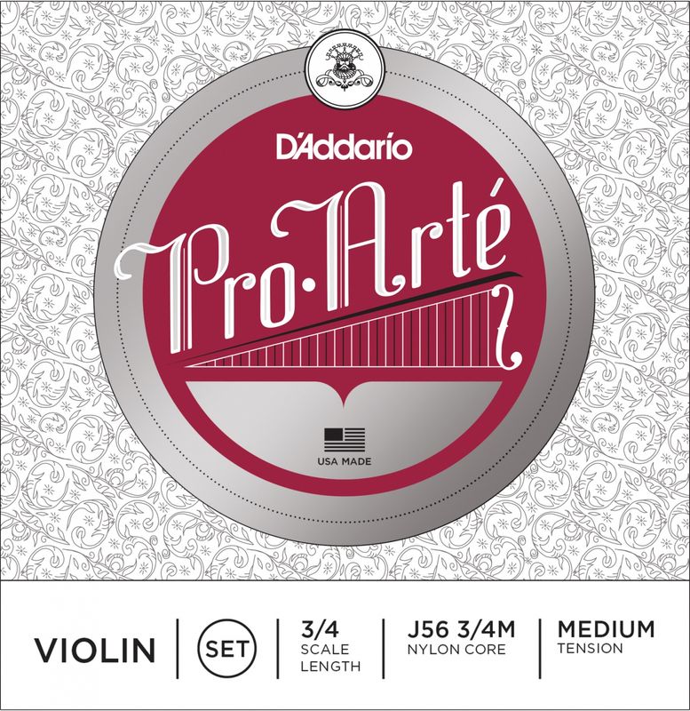 D'Addario Fiolinstrenger Set 3/4 Medium Tension J56 3/4M