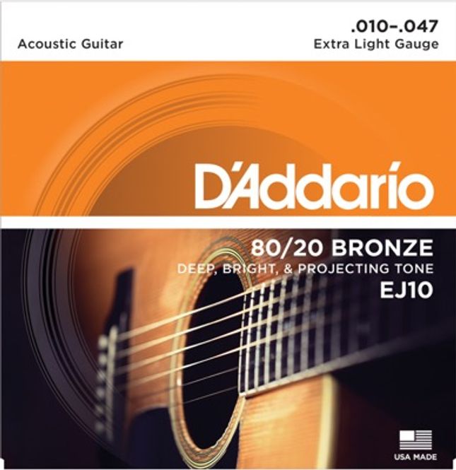 Hovedbilde D´Addario EJ10 Akustiske Guitarstrenger, 010-047