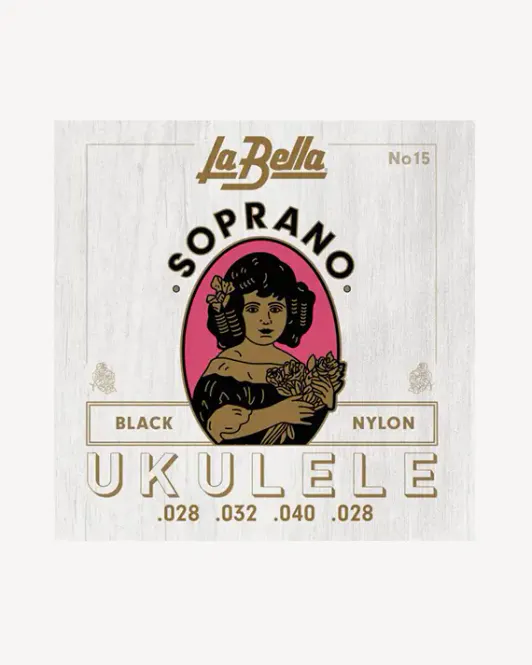 Hovedbilde La Bella 15 Soprano Ukulele, Black Nylon