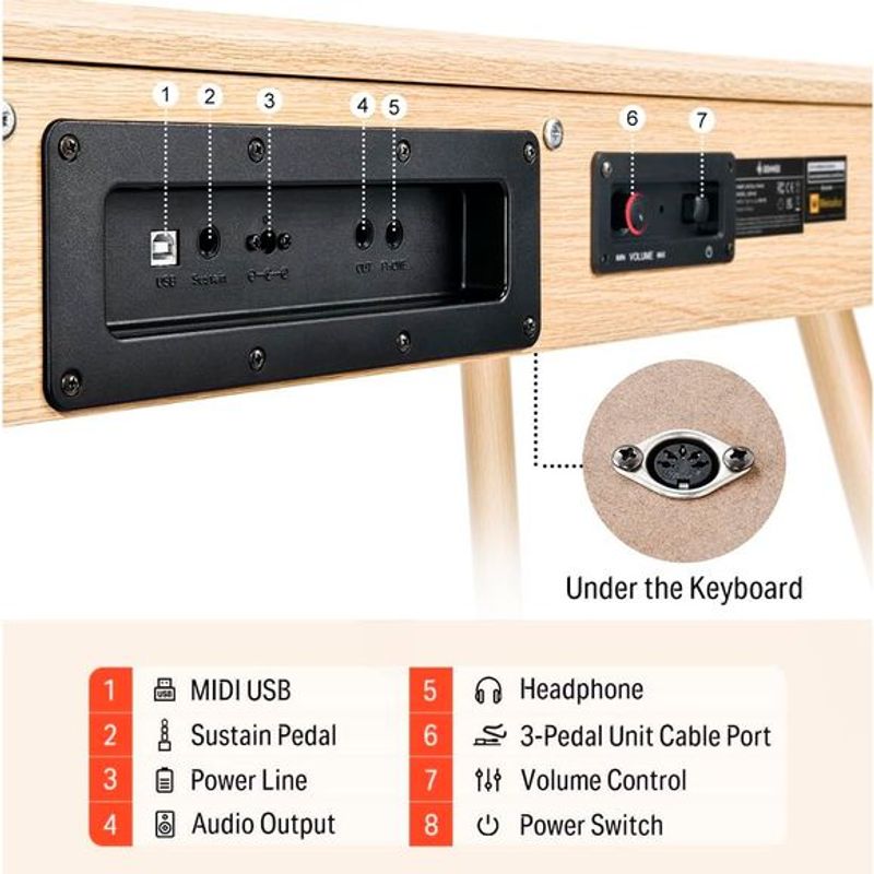 Donner DDP-80 el-piano beige 